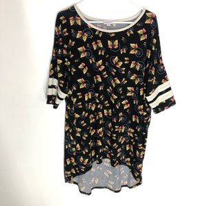 LulaRoe butterfly tunic 3/4 sleeve shirt